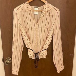 Vintage Chloé Silk Stripe Blouse